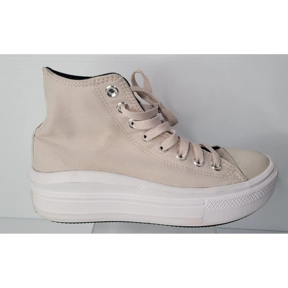 Converse Chuck Taylor All Star‎ Move Platform High Top Women 7 Beige 569545C